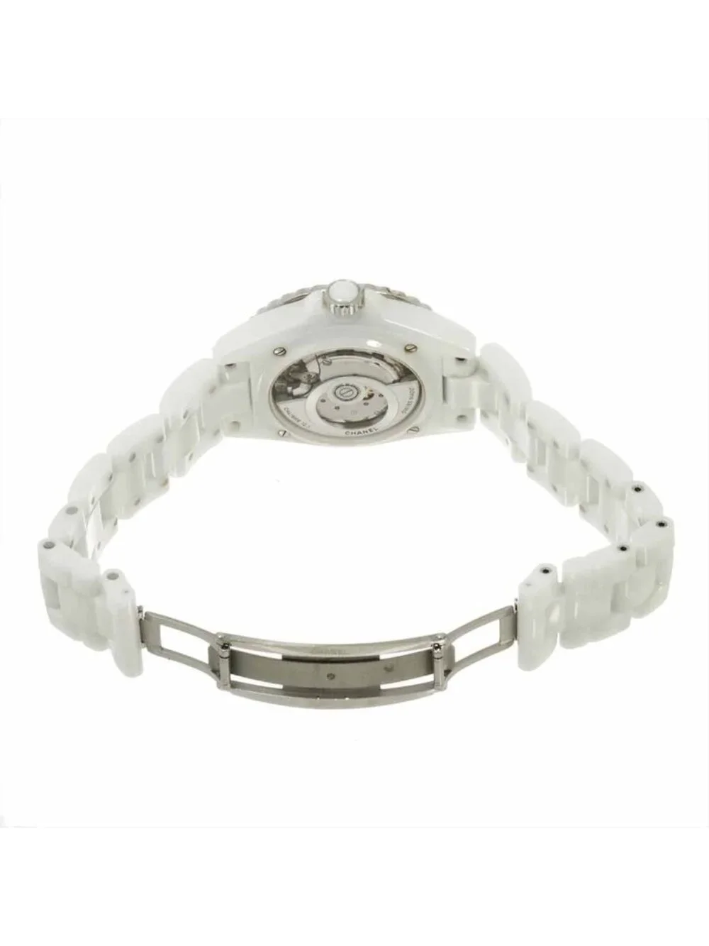 Chanel 38 Diamond Watch Date White Ceramic Automatic